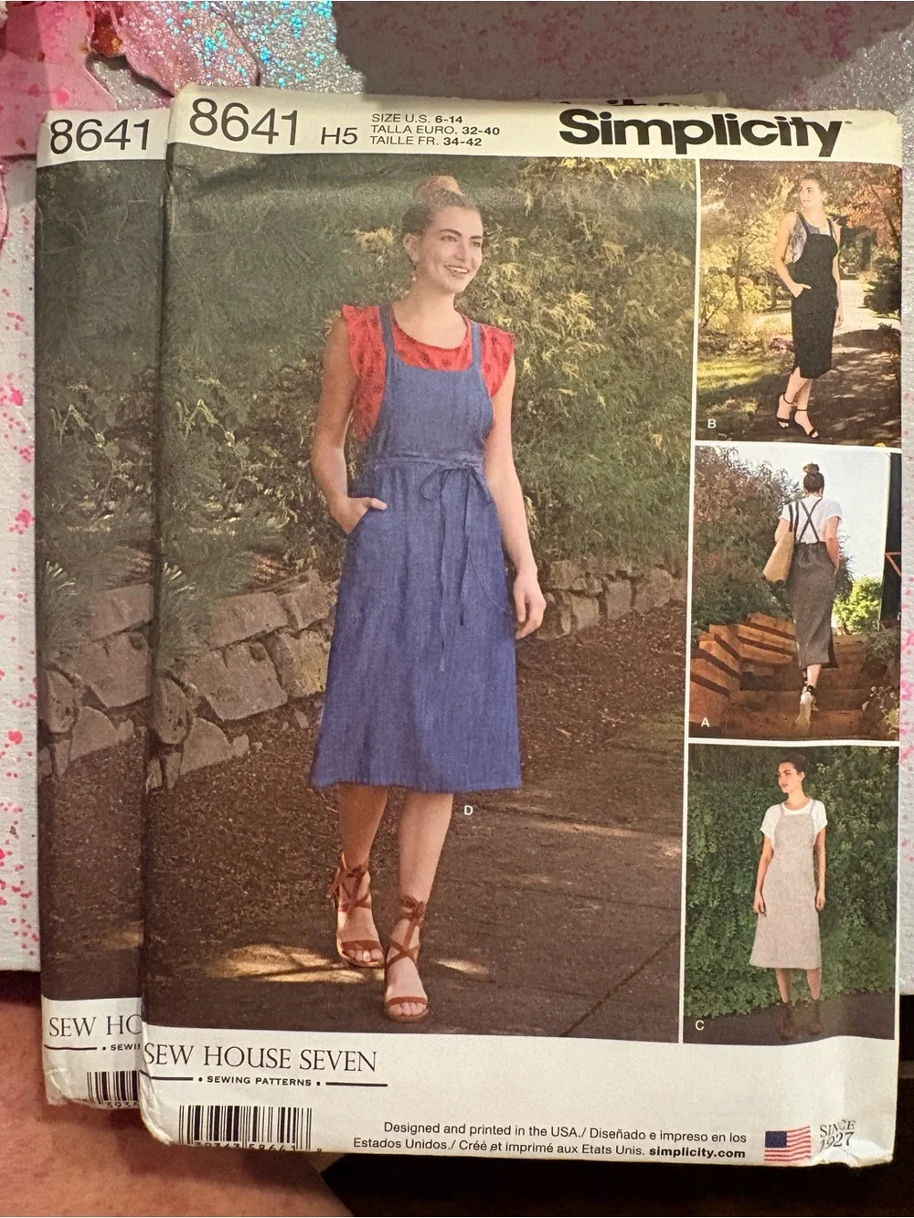 BN UNCUT SIMPLICITY 8641 H5 SEWING PATTERNS DRESS JUMPSR